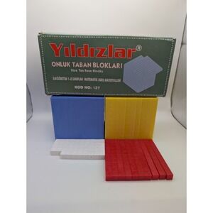 Yildizlar Onluk Taban Blokları Base Ten Blocks Complete 69pc Set Math Learning